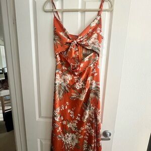 Floral Orange Dress